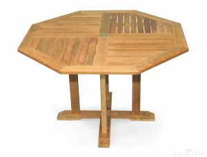 Teak Octagon Table - 48in between flats