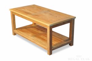 Teak Coffee Table Large with shelf