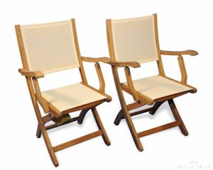 Teak Providence chair with Cream Fabric