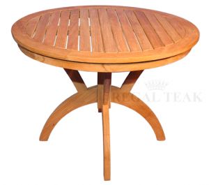 Teak Round Table 39in Dia Root Design