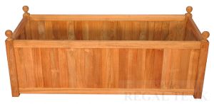 Teak Mission Planter 47in L X23in D X 20in H