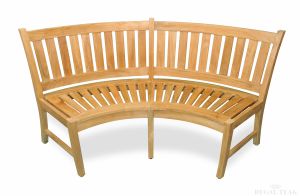 Curved Teak Bench 5ft - Estate Collection