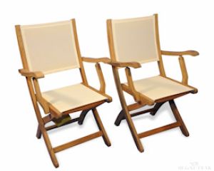 Teak Providence chair with Cream Fabric
