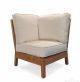 Teak Deep Seating Sectional Corner Unit w Cushions