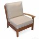 Teak Deep Seating Sectional LEFT Unit w cushion