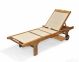 Teak Sun Lounger Batyline with arms - Cream-PAIR