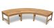 Curved Backless Teak Bench 