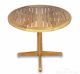 Teak Dining Table Round Pedestal 36in Dia