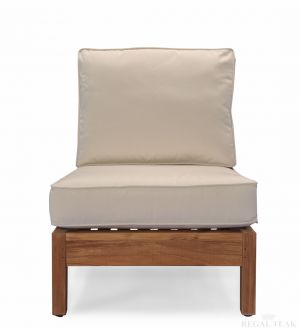 Teak Deep Seating Sectional CENTER Unit w cushions