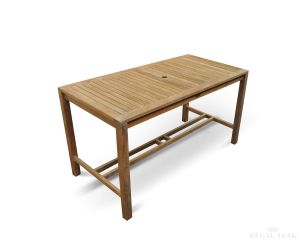 Teak Bar Height Dining Table 72 in