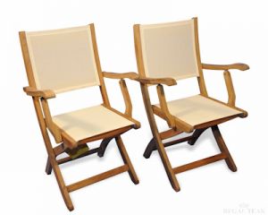Teak Providence chair with Cream Fabric