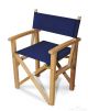 Teak Directors Chair Navy Sunbrella Fabric
